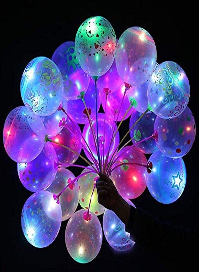 INFISPACE Rubber Led Balloons With Colour Changing Luminous Flashing Light (Pack Of 10) - Image 3